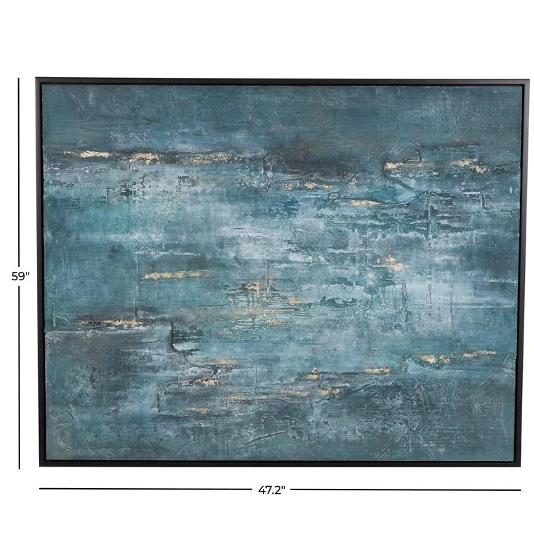 Dark Blue Abstract Wall Art
