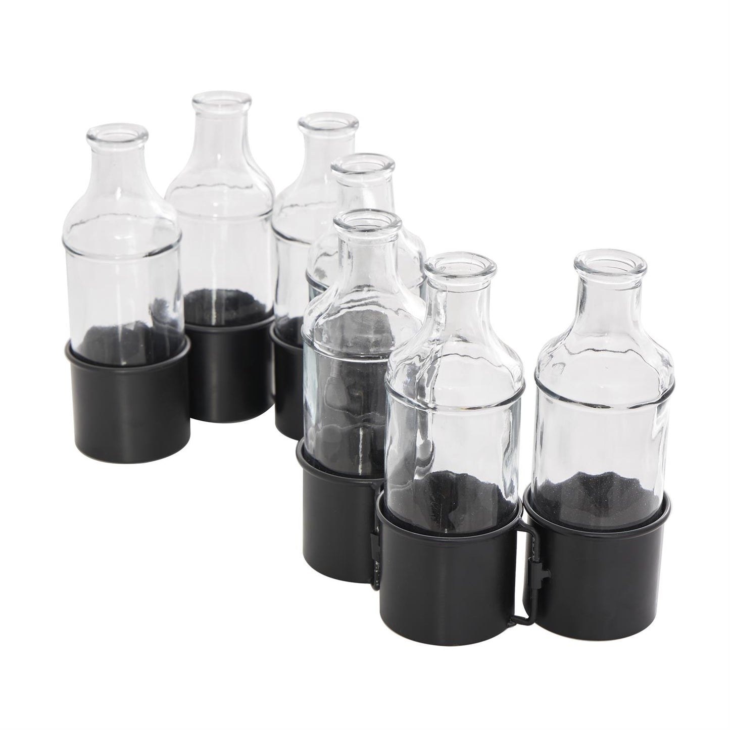 Black Metal Adjustable Bottle Vase