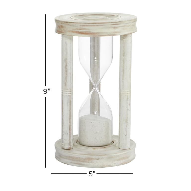 Whitewashed Wood Sand Timer Hourglass