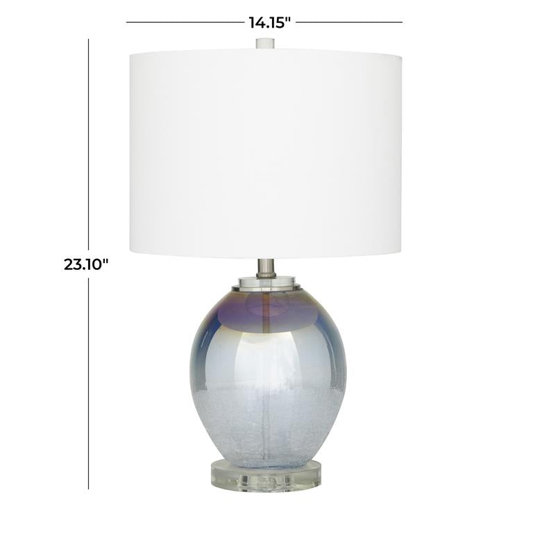 Blue Glass Table Lamp