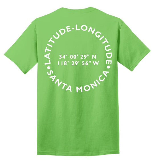 Santa Monica Lat-Long Tshirt
