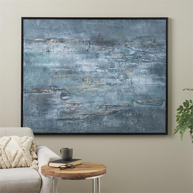 Dark Blue Abstract Wall Art