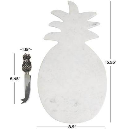 Pineapple Marble Cheese Board w Knife