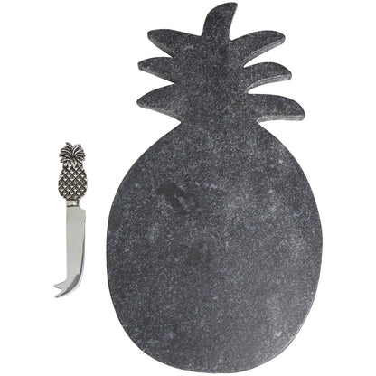 Pineapple Marble Cheese Board w Knife