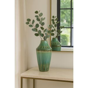 Teal Green Ceramic Vases