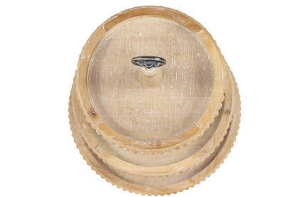 Beaded Wood and Metal 3 Tiered Server