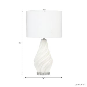 3D Printed Porcelain White Lamp