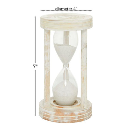 Whitewashed Wood Sand Timer Hourglass