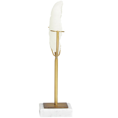 Cream Coral Sculpture with Marble Base