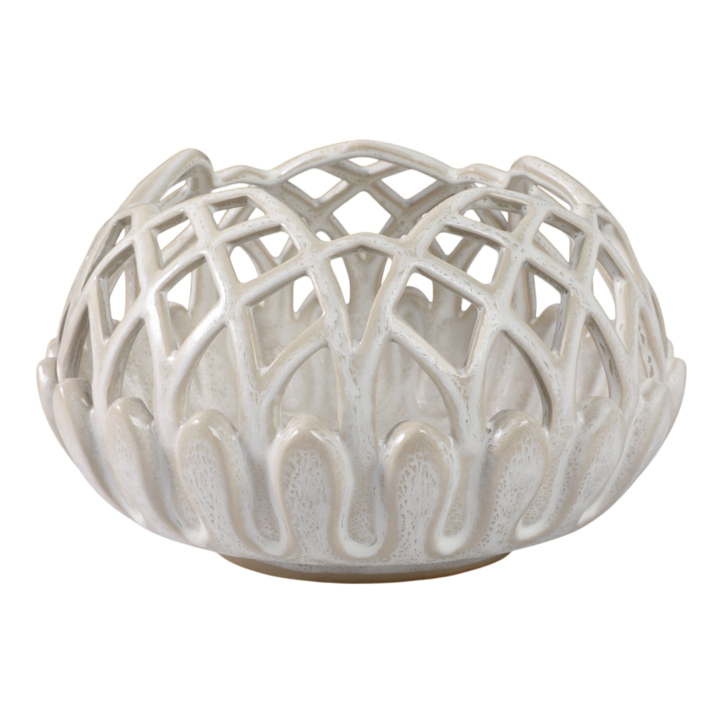 Artichoke Flower White Bowl/Planter