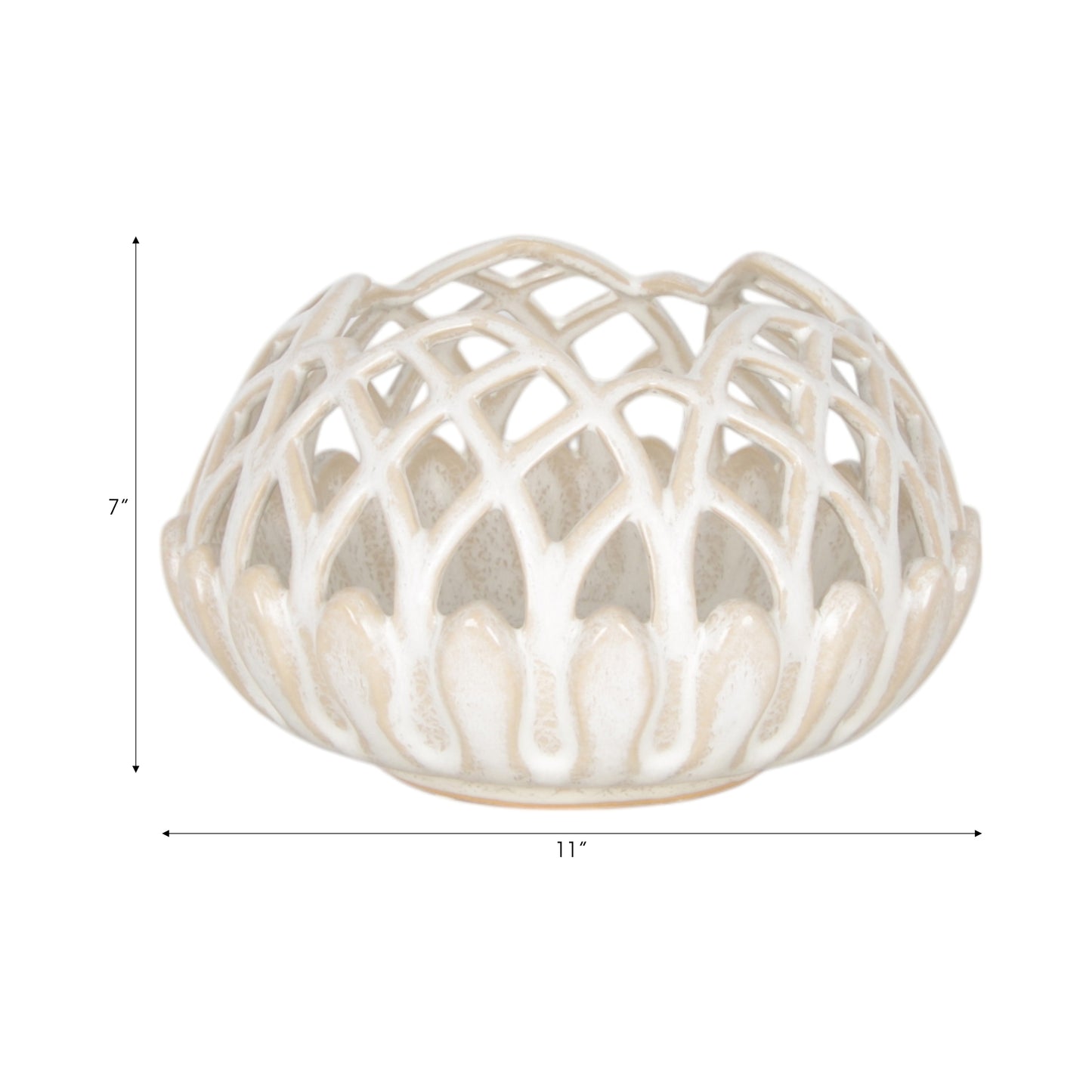 Artichoke Flower White Bowl/Planter