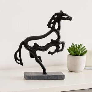 Galloping Black Horse Decor