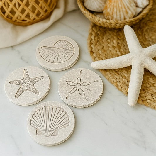 Shoreline Stoneware CoasterSet