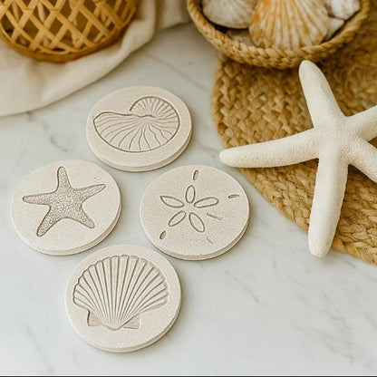 Shoreline Stoneware CoasterSet