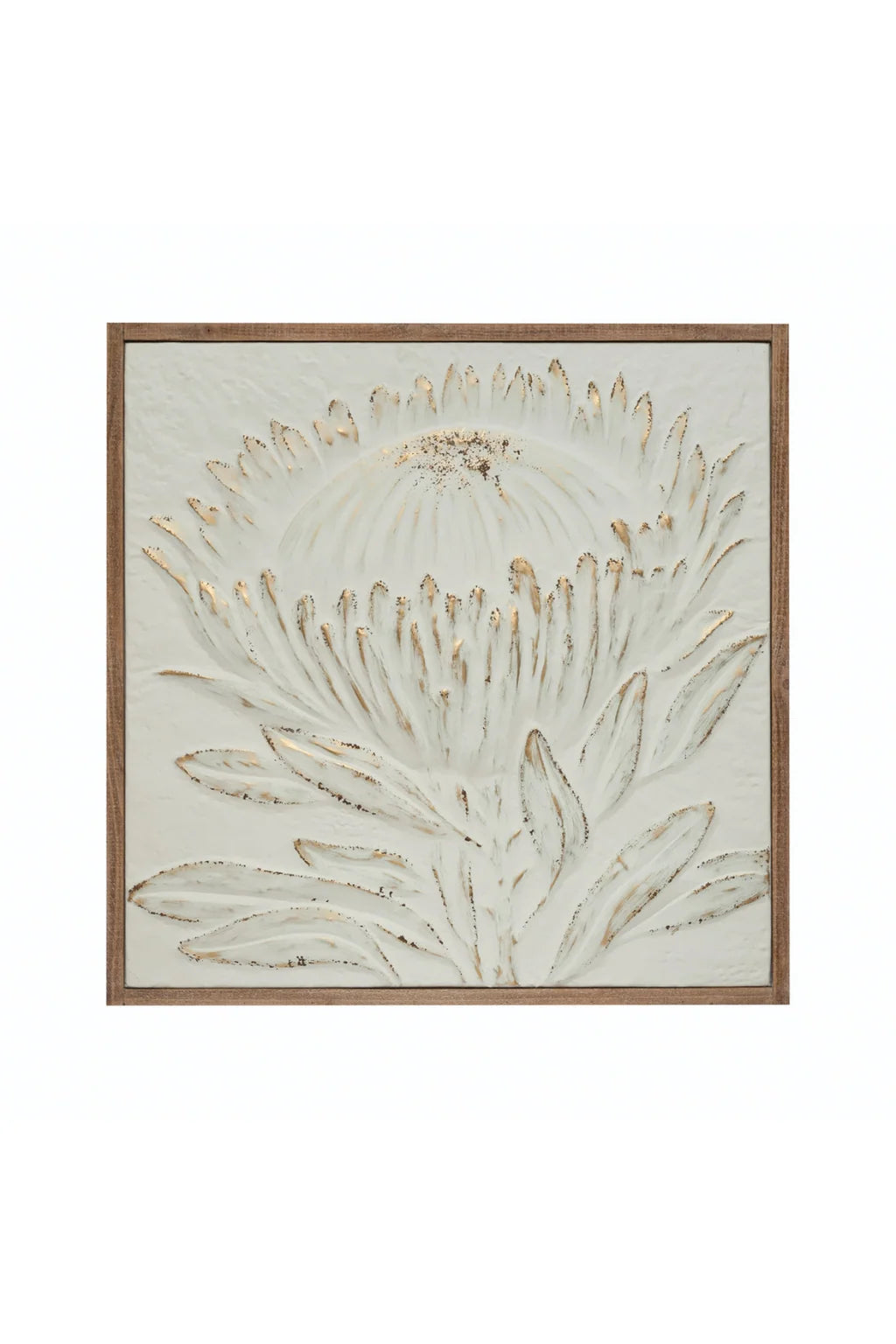 Protea Metal and Wood Wall Art