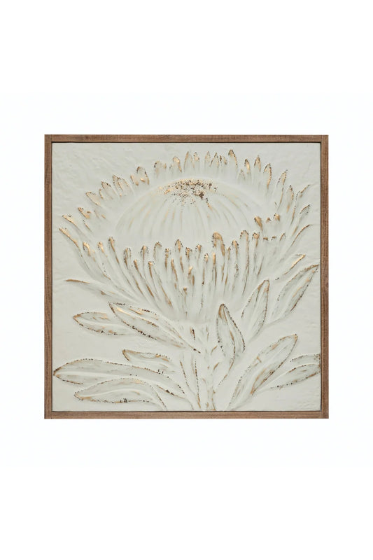 Protea Metal and Wood Wall Art