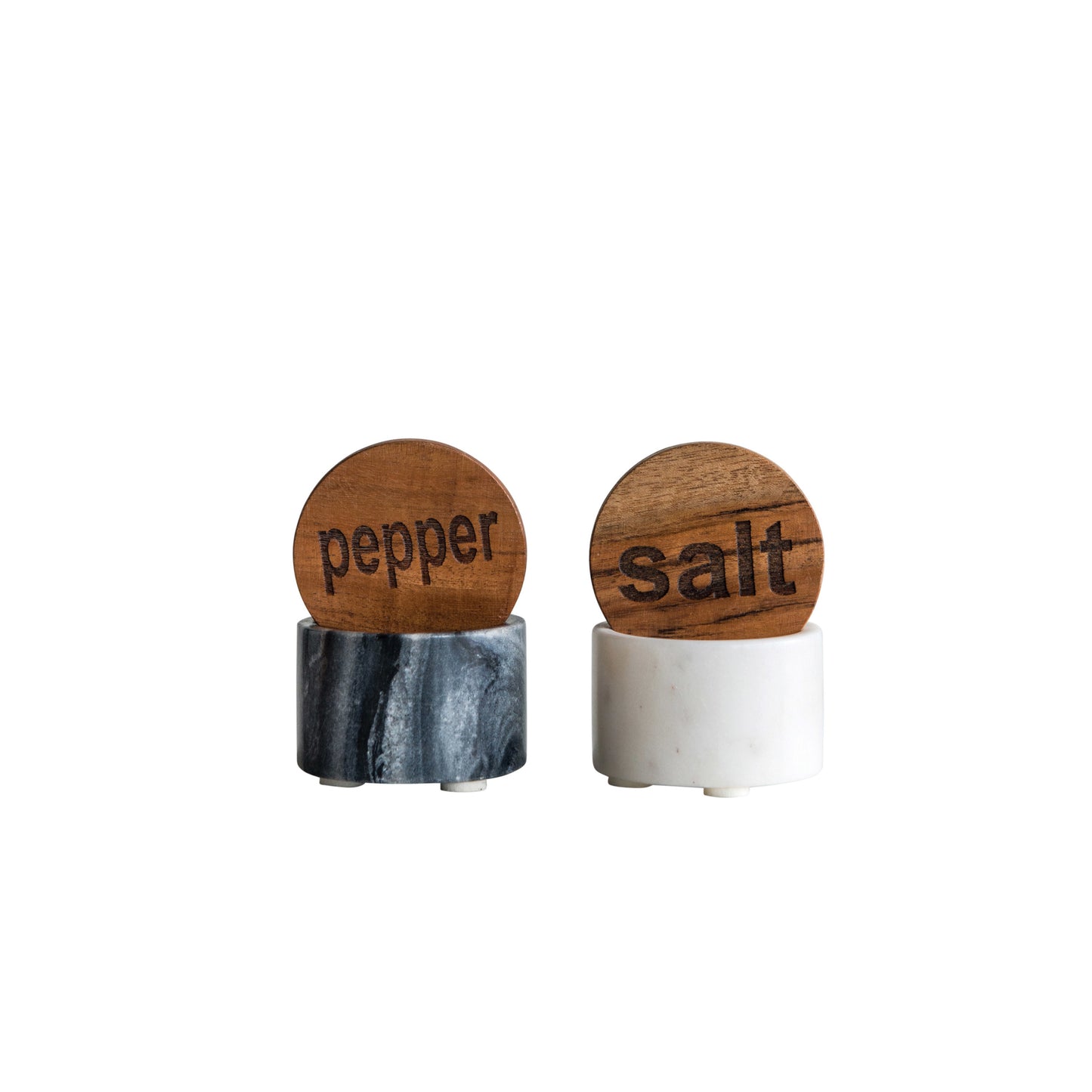 Marble Salt & Pepper Cellar Set