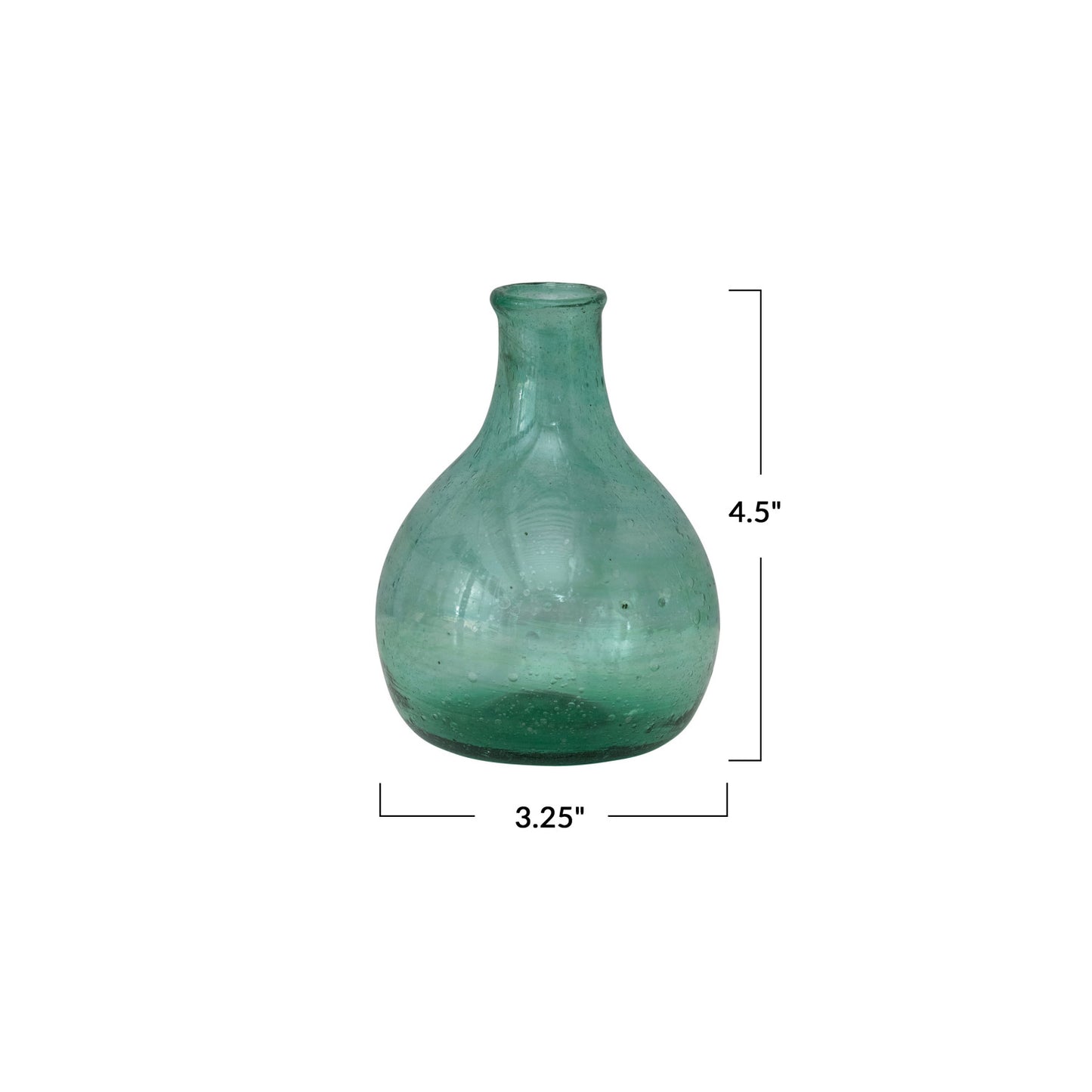 Hand-Blown Glass Bud Vase