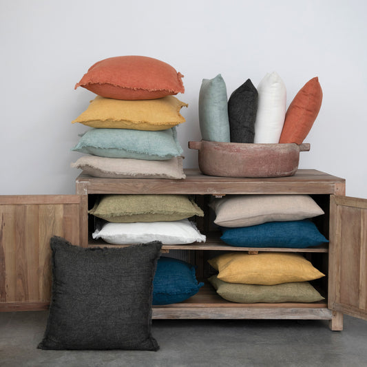 Stonewashed Linen Pillow