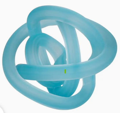 Teal Frosted Glass Knot