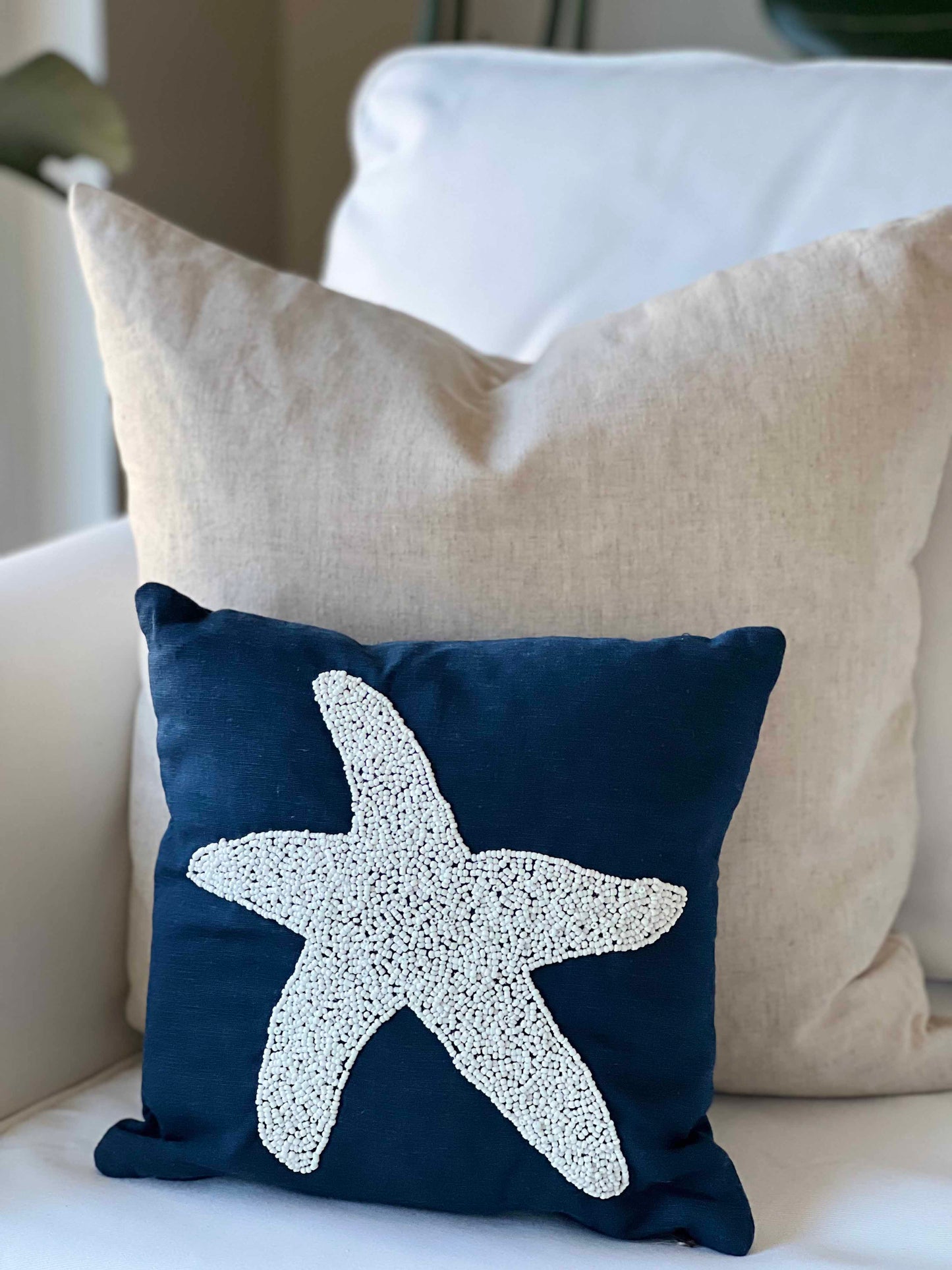 Maka Sea Beaded Pillow Covers