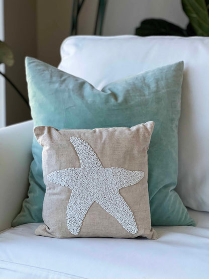 Maka Sea Beaded Pillow Covers