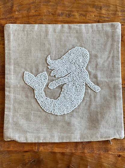Maka Sea Beaded Pillow Covers