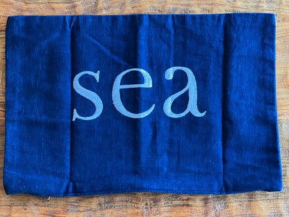 Maka Sea Embroidered Text Pillow Covers