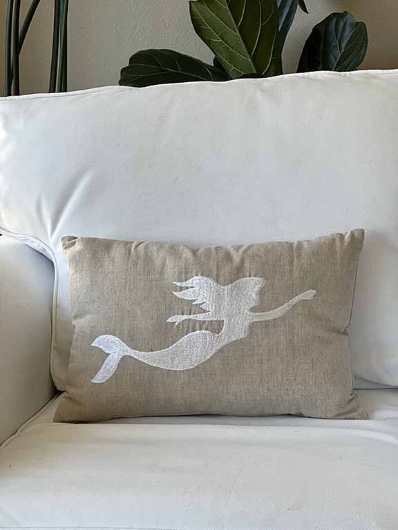 Maka Sea Embroidered Text Pillow Covers