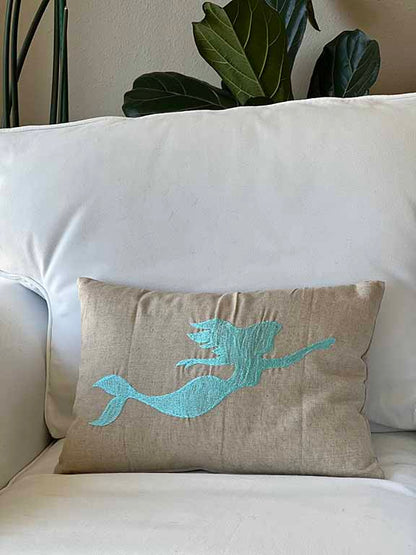 Maka Sea Embroidered Text Pillow Covers