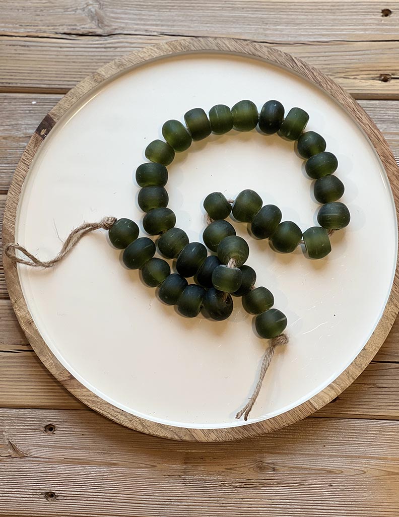 String of Recycled Glass Beads