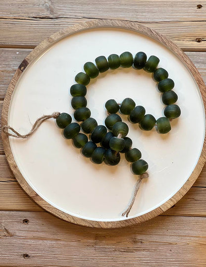 String of Recycled Glass Beads