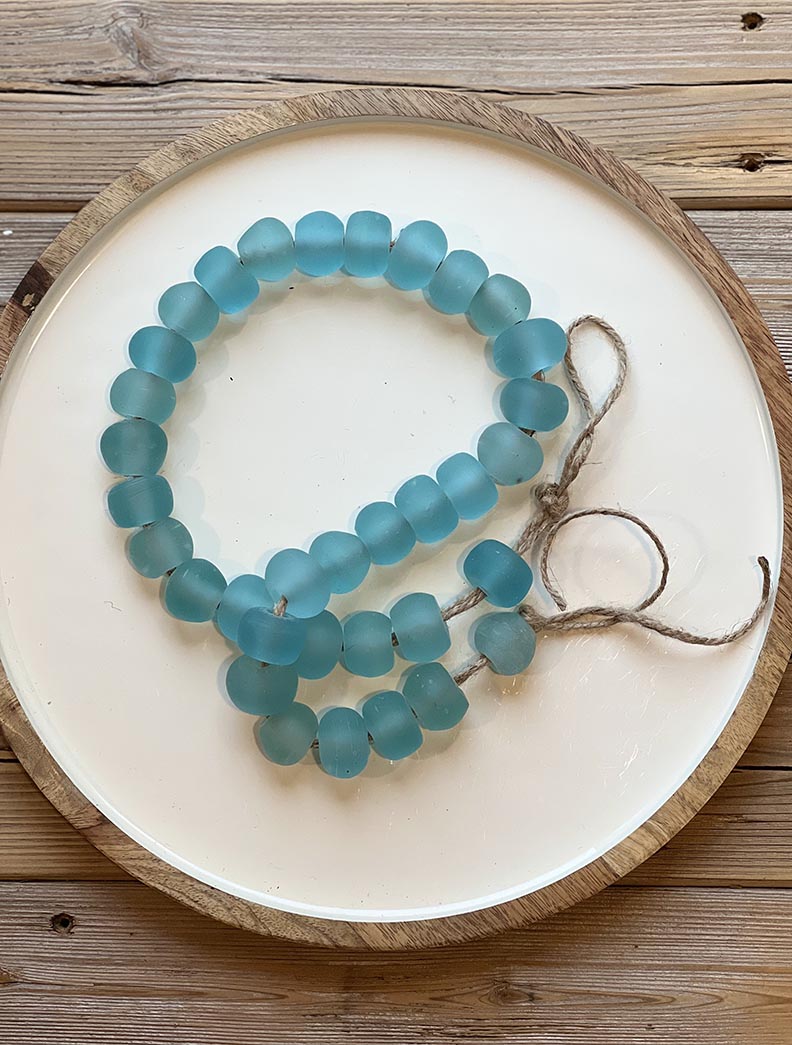 String of Recycled Glass Beads