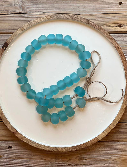 String of Recycled Glass Beads