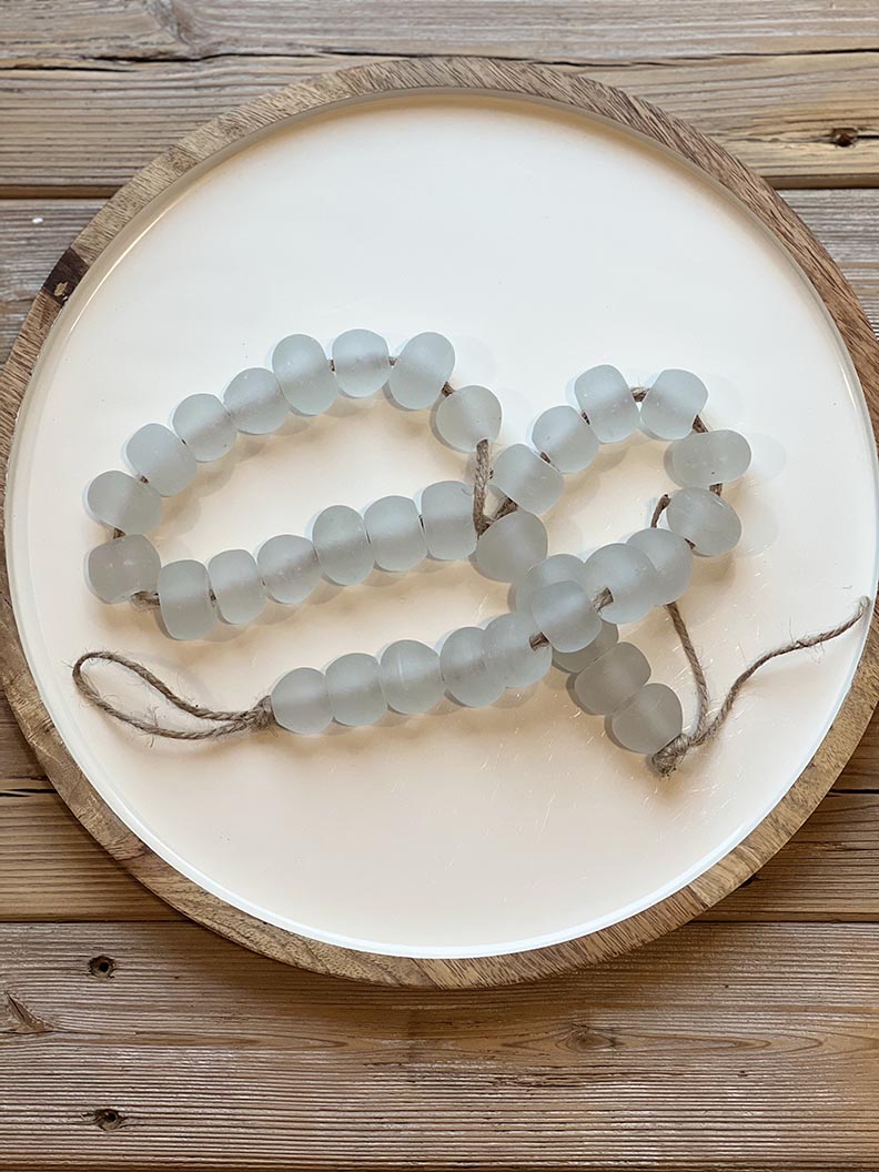 String of Recycled Glass Beads