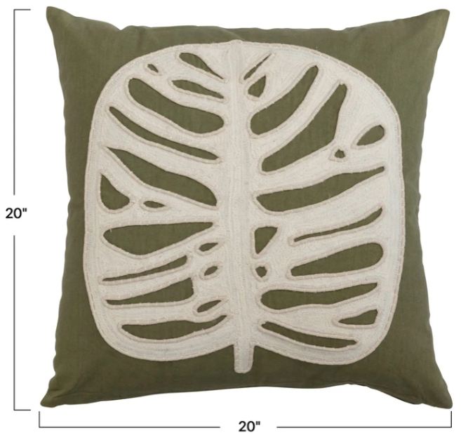 Monstera Leaf Pillow