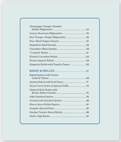 Oysters Cookbook by Cynthia Nims