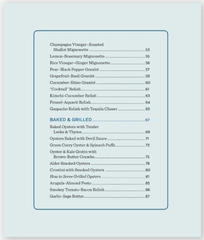 Oysters Cookbook by Cynthia Nims