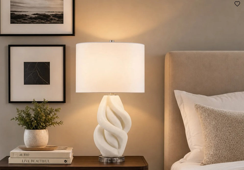 Wave Ivory Table Lamp