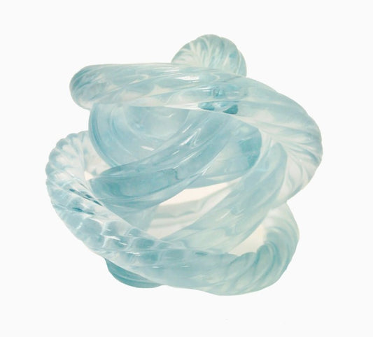 Teal Frosted Glass Knot