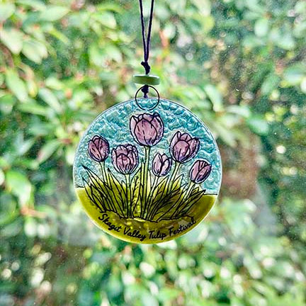 2026 Skagit Valley Tulip Festival Glass Ornament/Sun-Catcher