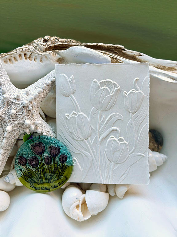 Embossed Tulip Cards 4pk