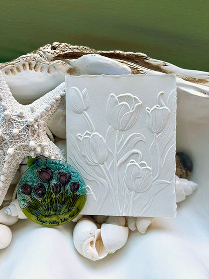 Embossed Tulip Cards 4pk