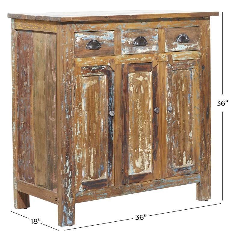Distressed Sideboard Cabinet