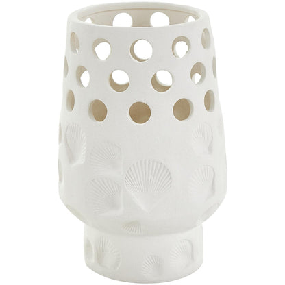 White Ceramic Shell Vessel