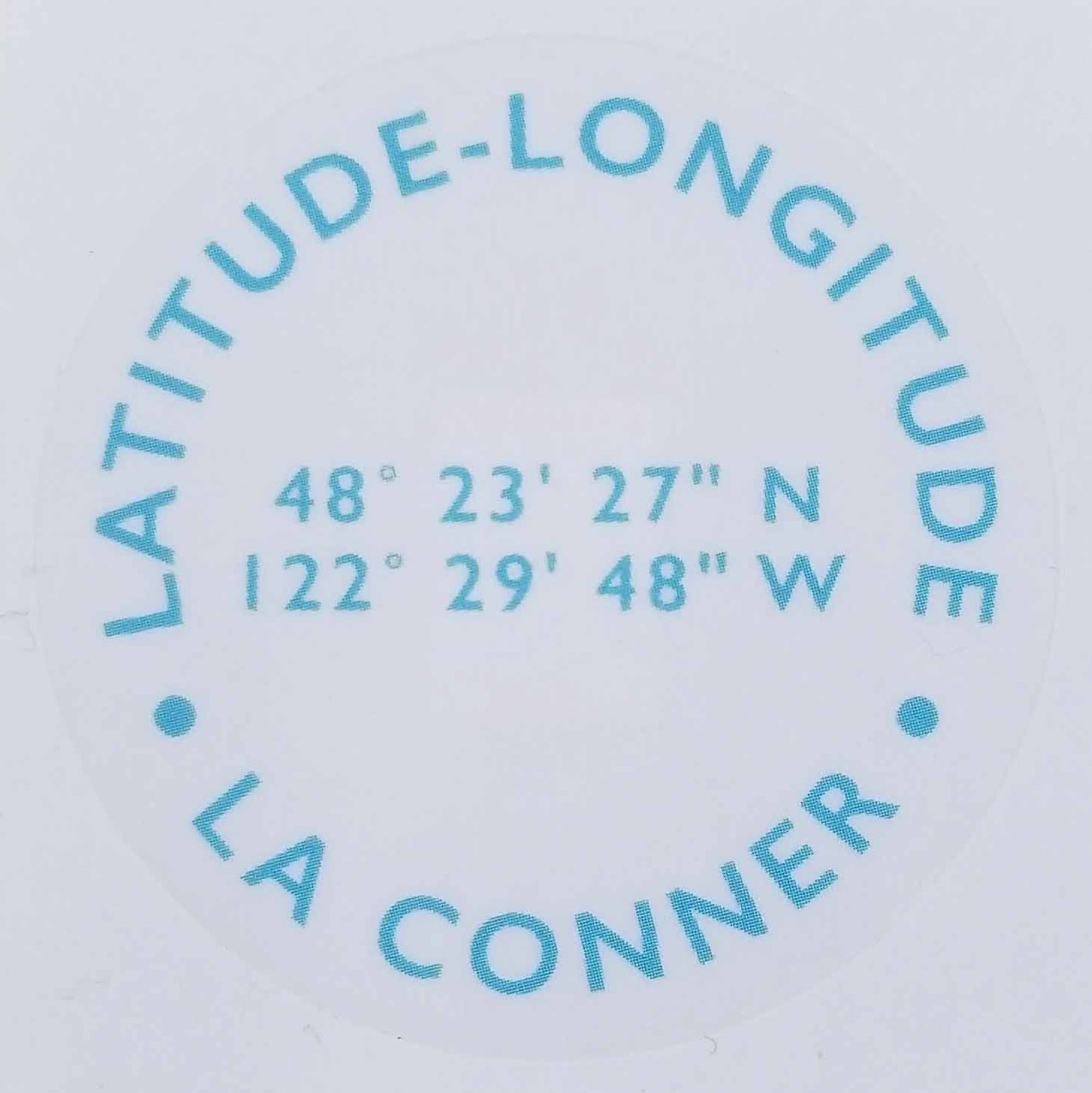 La Conner 2" Round Sticker -Teal