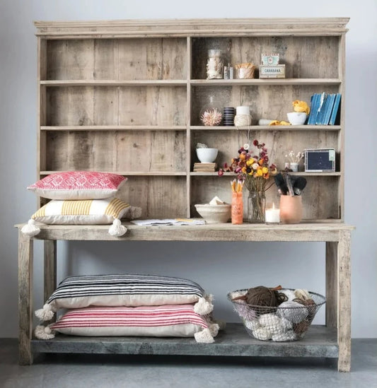 Reclaimed Wood & Metal Sideboard with Hutch*
