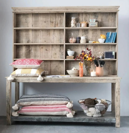 Reclaimed Wood & Metal Sideboard with Hutch