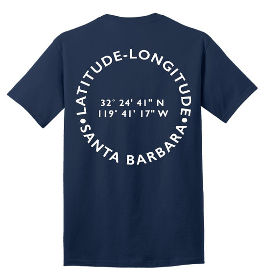 Santa Barbara Lat-Long Tshirt