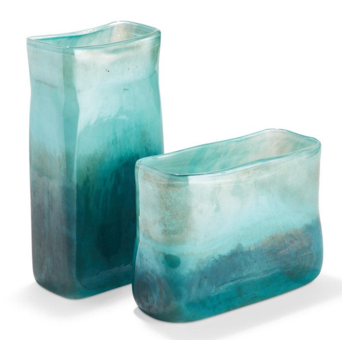 Green to Blue Landscape Vases